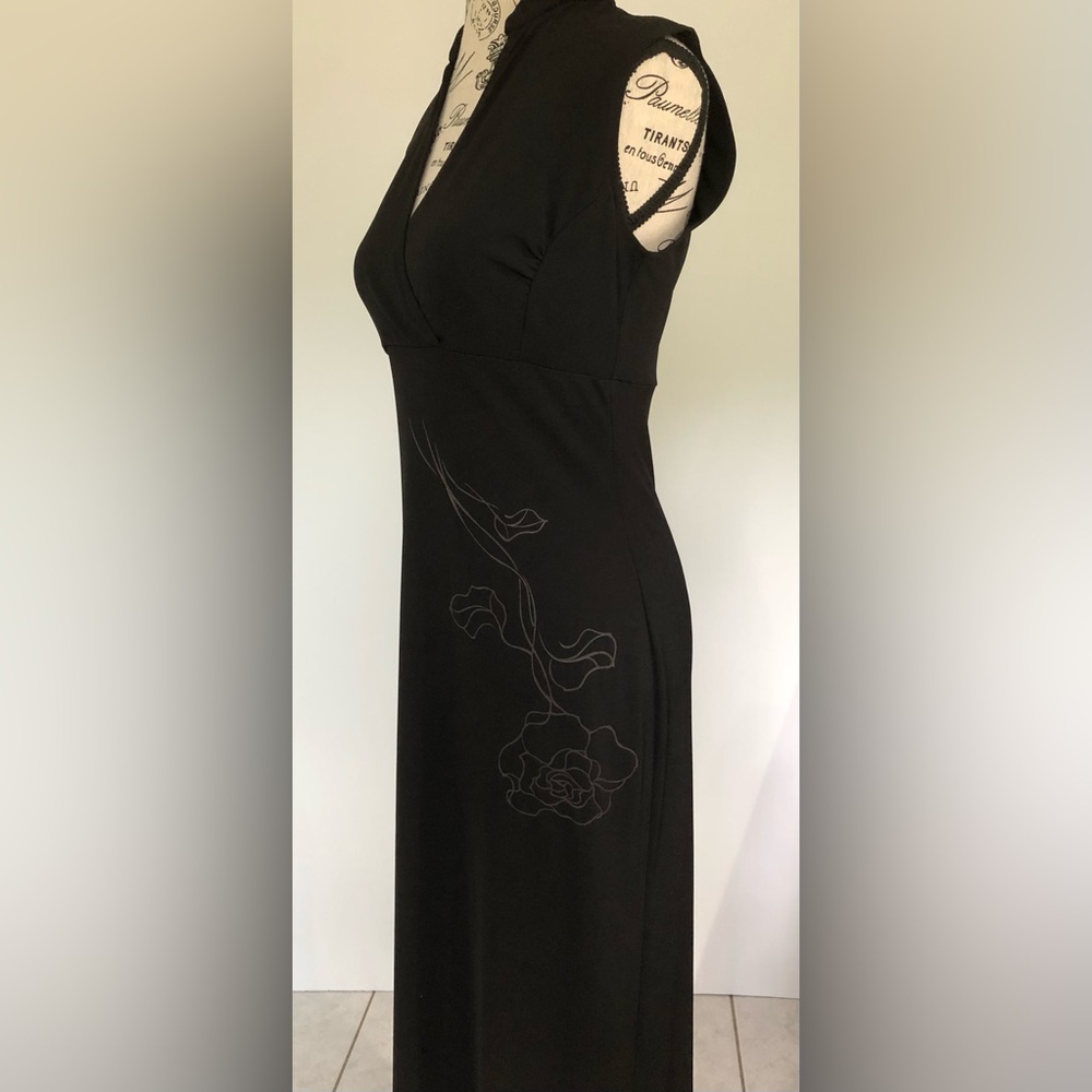 Jacob Dress with Floral Design Black Elegant Sleeveless Women's Size 5/6 New - Picture 2 of 8